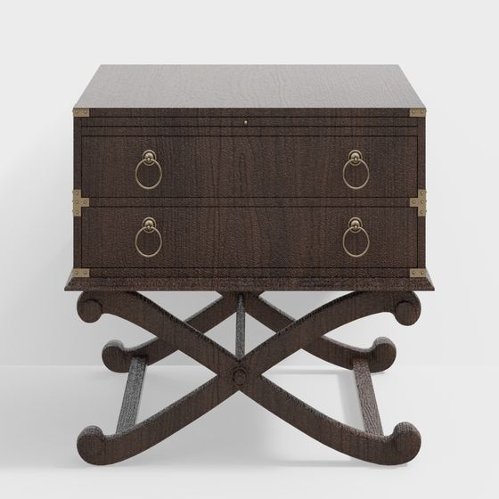 Vintage Style Nightstand 3D model