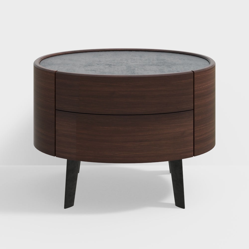 Elegant Oval Side Table 3D model for Modern Interiors