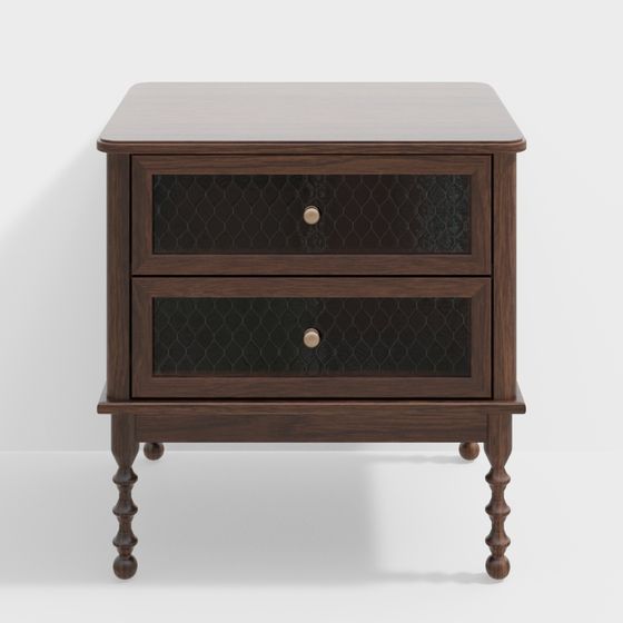 Retro Bedside Table 3D model