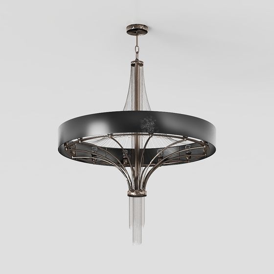 Stylish Pendant Light 3D model for Modern Interiors