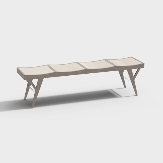 Urban Stroll Bench 3D model for Modern Spaces