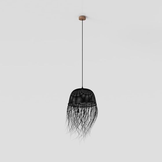 Woven Light Pendant Lamp 3D model for Modern Spaces