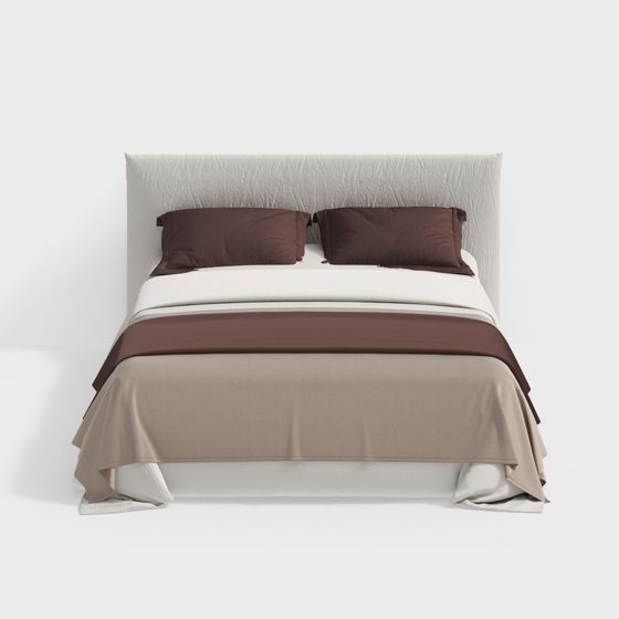Modern Minimalist Bed 3D model