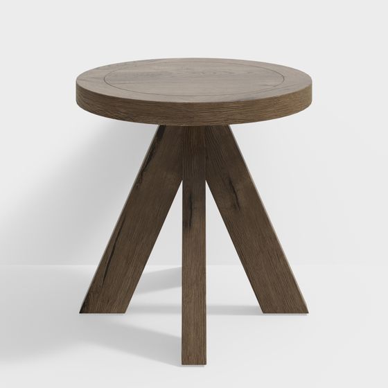 Stylish Round Side Table 3D model for Modern Interiors