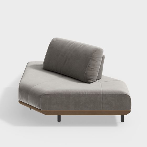 Urban Comfort Low-Poly Sofa 3D model for Modern Spaces