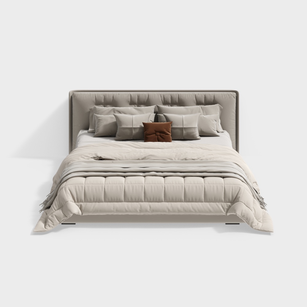 Cream style double bed