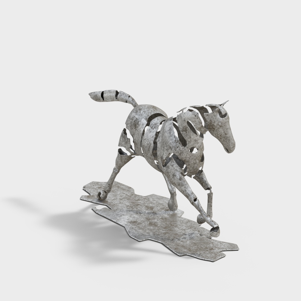 Dynamic Metal Horse 3D model