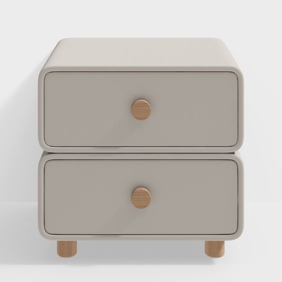 Mesa de noche de estilo crema