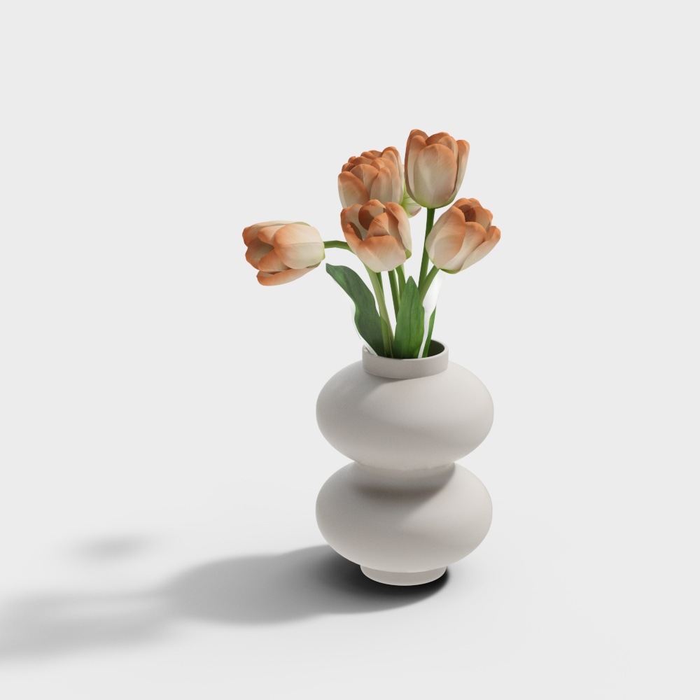 クリームスタイルの人工花装飾品