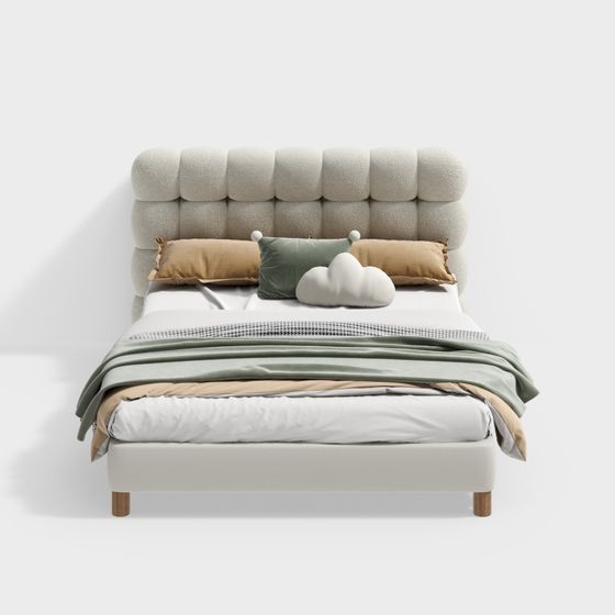 Cloud Bed 3D model for Contemporary Homes
