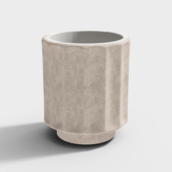Geometric Concrete Planter 3D model