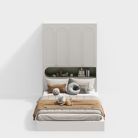 Cozy Nook Nightstand 3D model for Modern Interiors