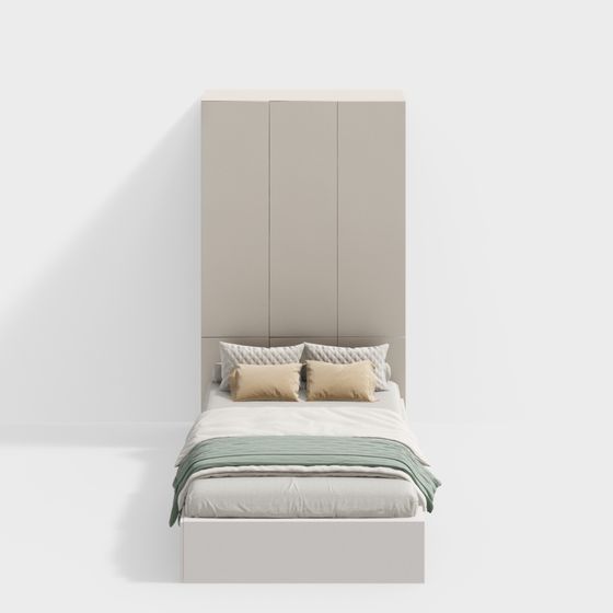 Urban Rest Bed 3D model for Modern Spaces