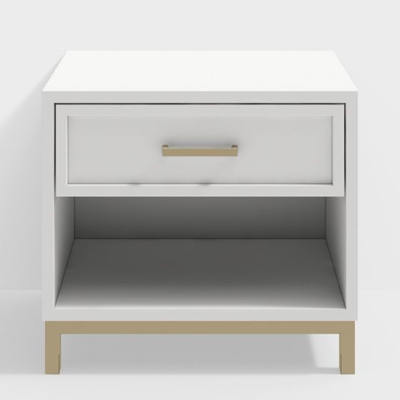 Modern Minimalist Nightstand 3D model