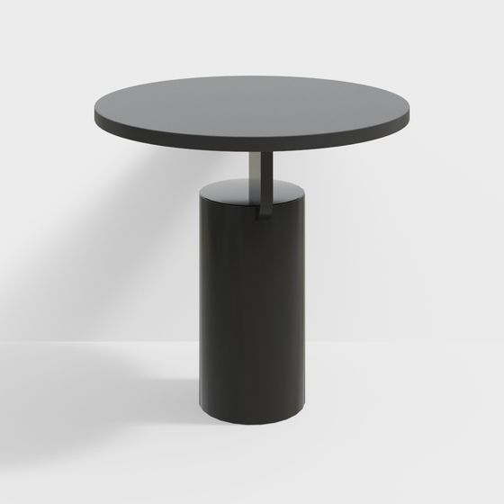 Elegant Cylinder Table 3D model for Modern Interiors