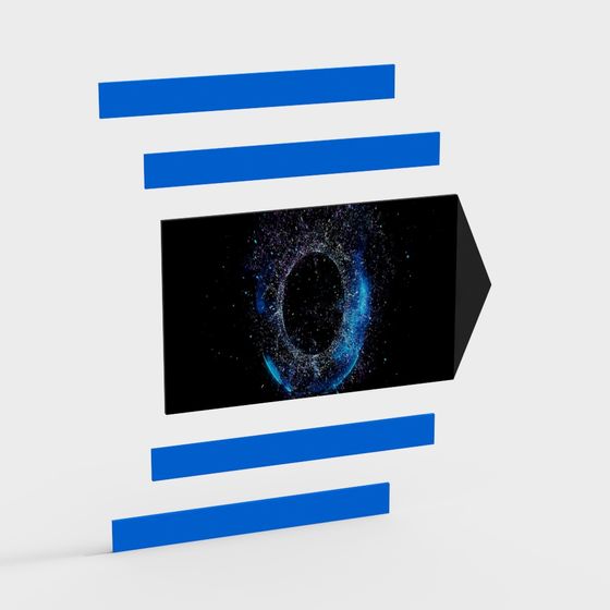 Cosmic Vortex 3D model for Digital Art