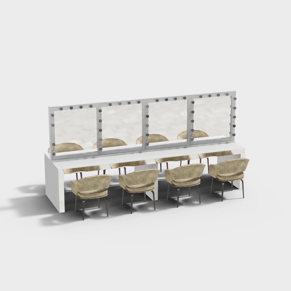 Grand meuble coiffeuse pour huit personnes