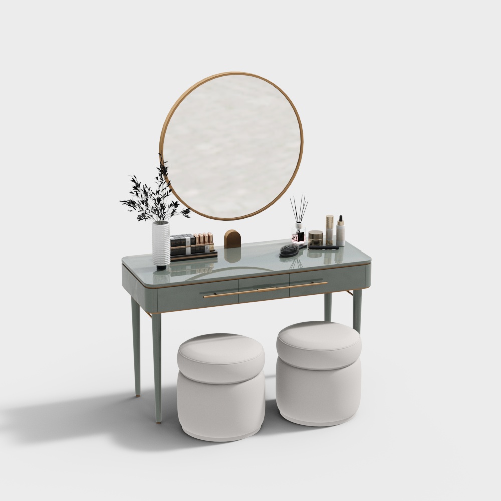 Public makeup artist dressing table