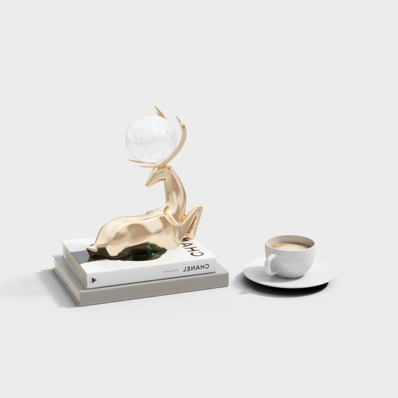 Elegant Antler Lamp 3D model