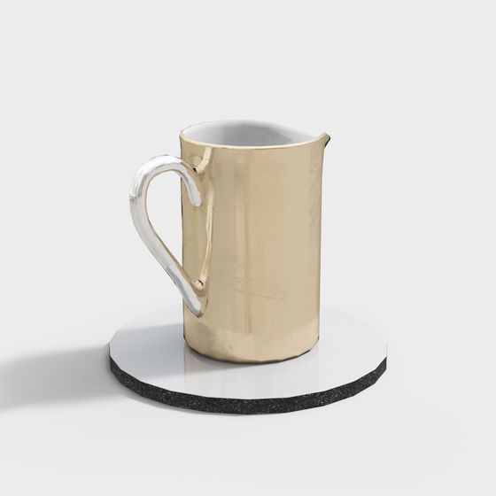 Sophisticated Golden Kettle 3D model for Interiors