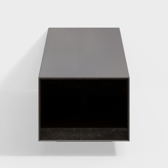 Stylish Floating Black Box 3D model for Contemporary Spaces