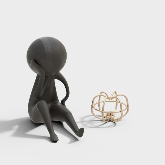 Stylish Spherical Seat 3D model for Design Projects