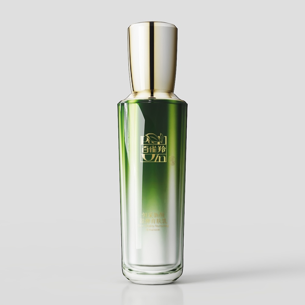 Transparent Glass Bottle Low Poly 3D model