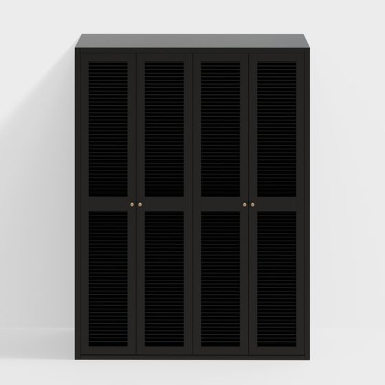 Louver Door Cabinet 3D model
