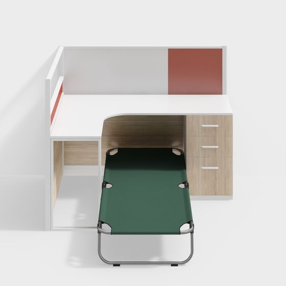 Foldable Bed and Workspace 3D model