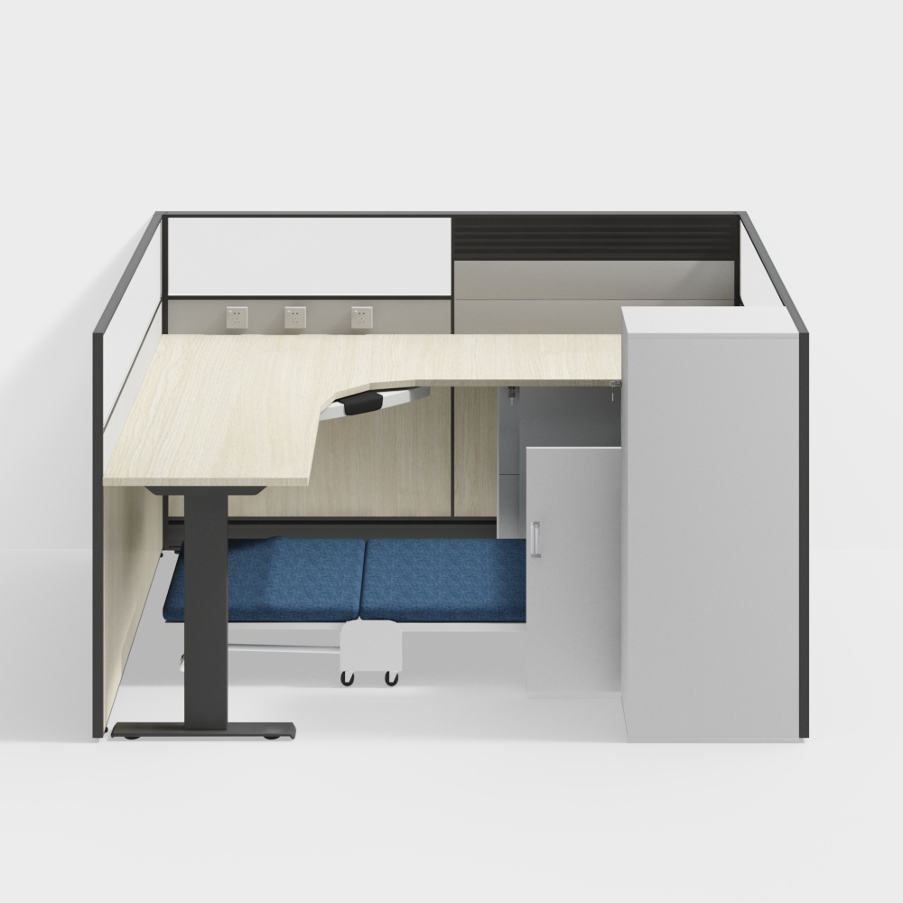 Modern Office Partition 3D model