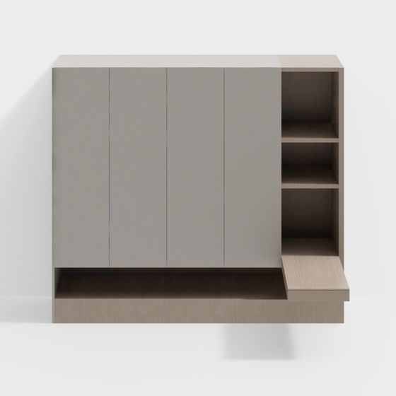 Urban Corner Storage Cabinet 3D model