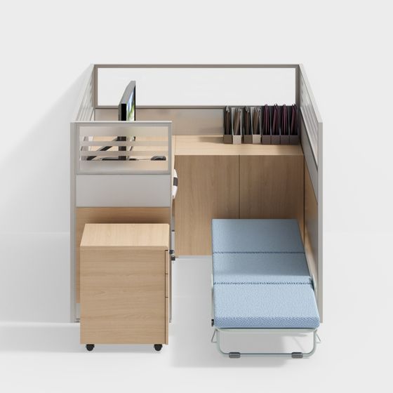 Minimalist Office Partition 3D model