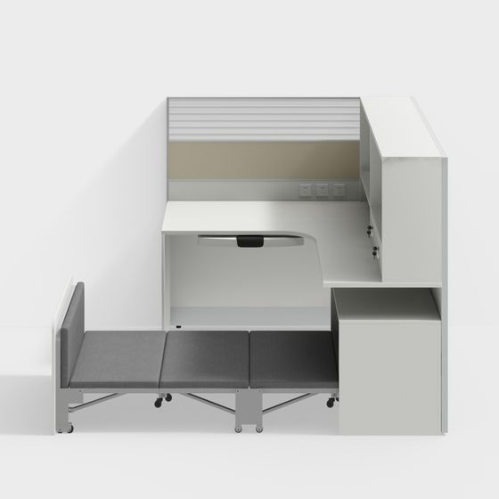 Flexible Workspace 3D model for Modern Offices