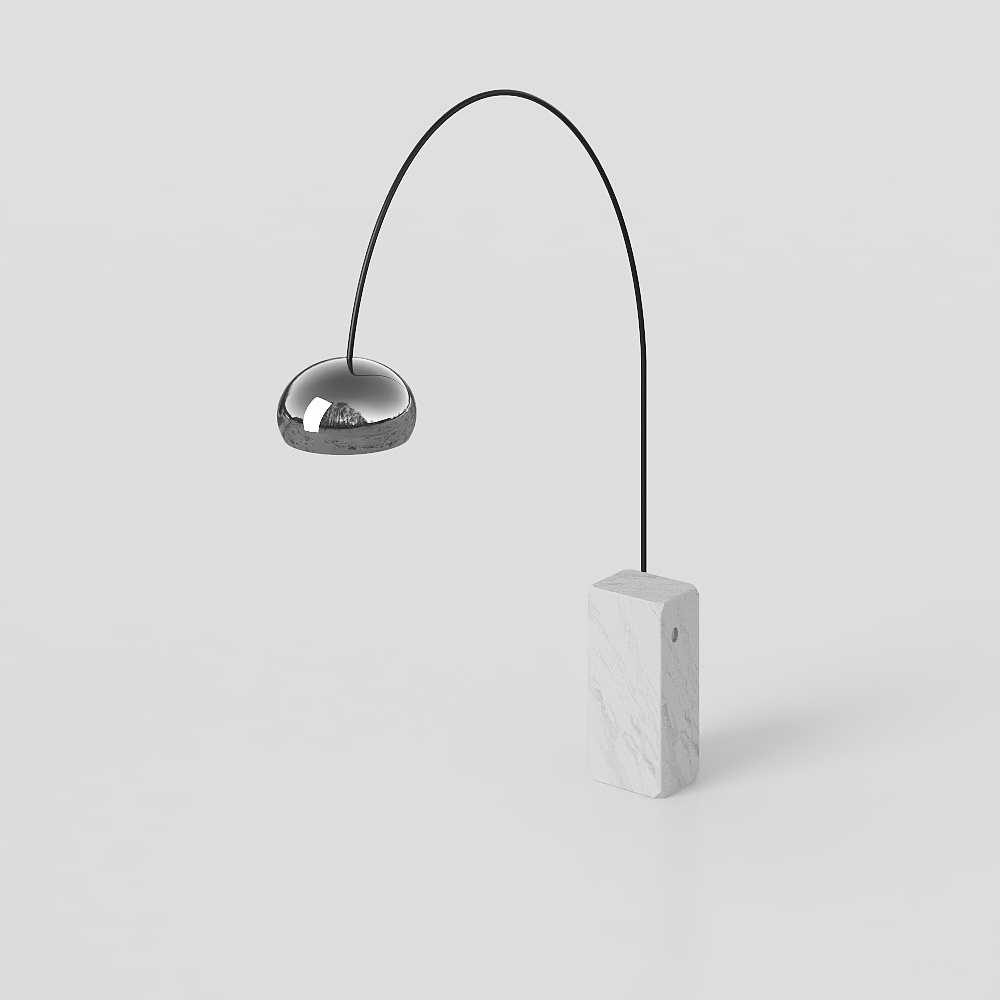 Stylish Low-Poly Pendant Light – Mirrored Metal & Marble