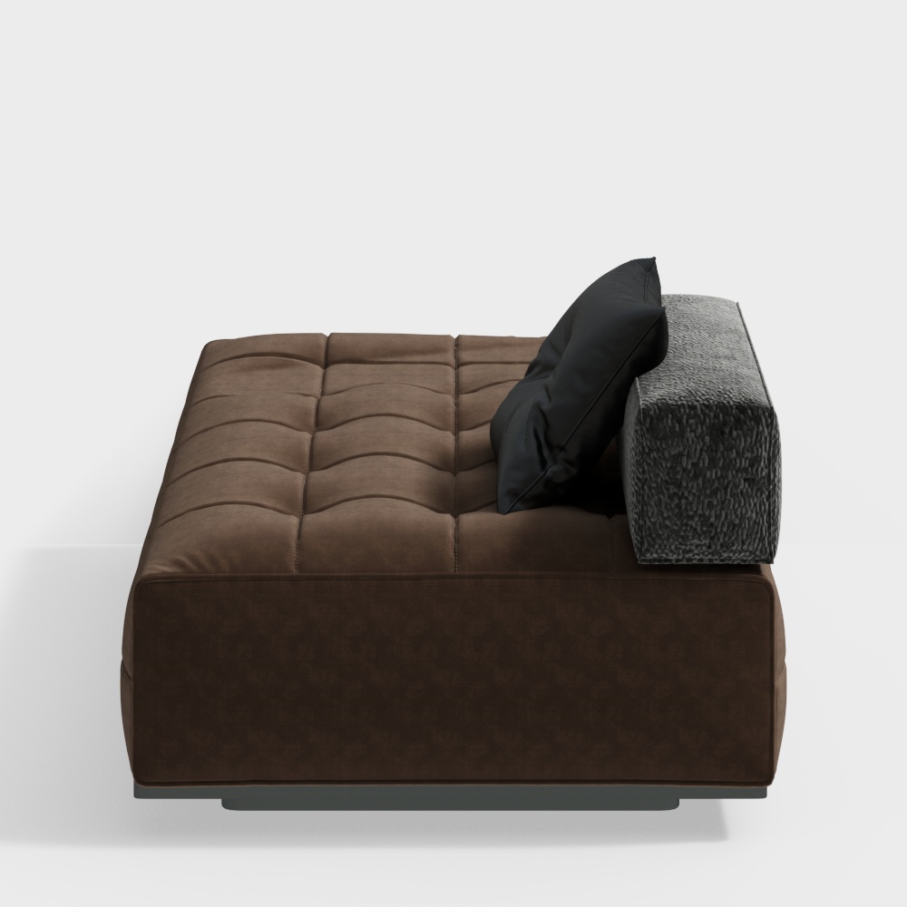 brown single sofa