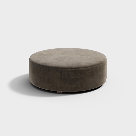 Stylish Round Stool 3D model for Modern Interiors