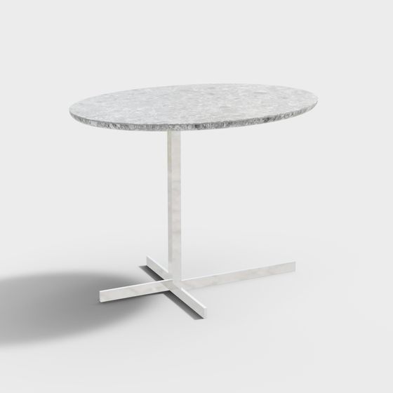 Modern Low Poly Round Table 3D model