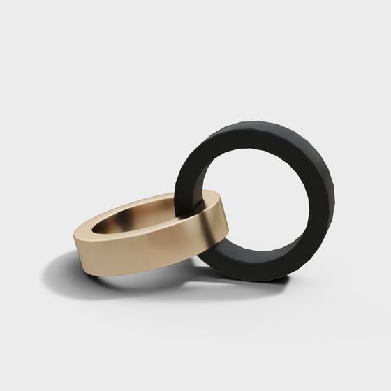 Interwoven Ring 3D model for Modern Design