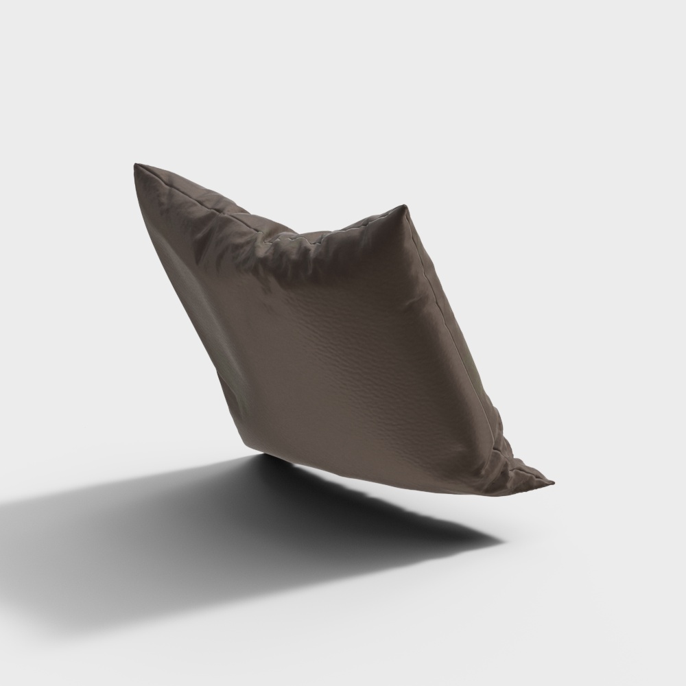 квадратная коричневая подушка