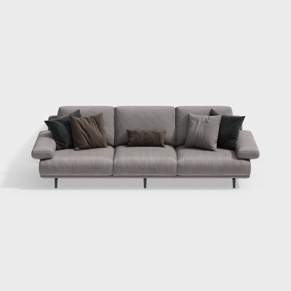 cloth sofa with pillows