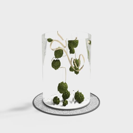 Elegant Glass Vase 3D model for Creative Projects