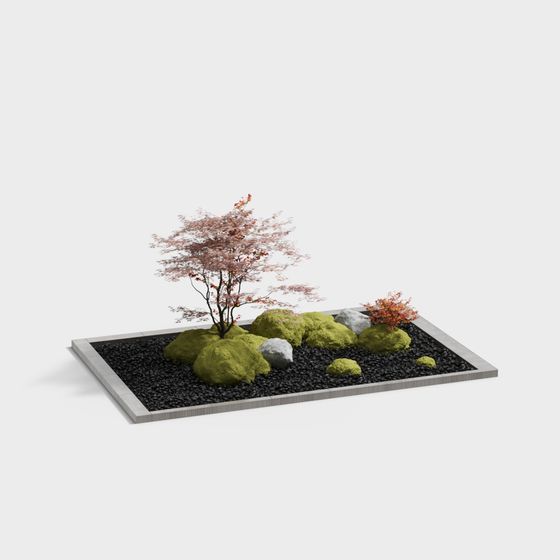 Autumn-Themed Low-Poly 3D Landscape Model