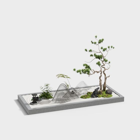 Zen Garden Miniature 3D model