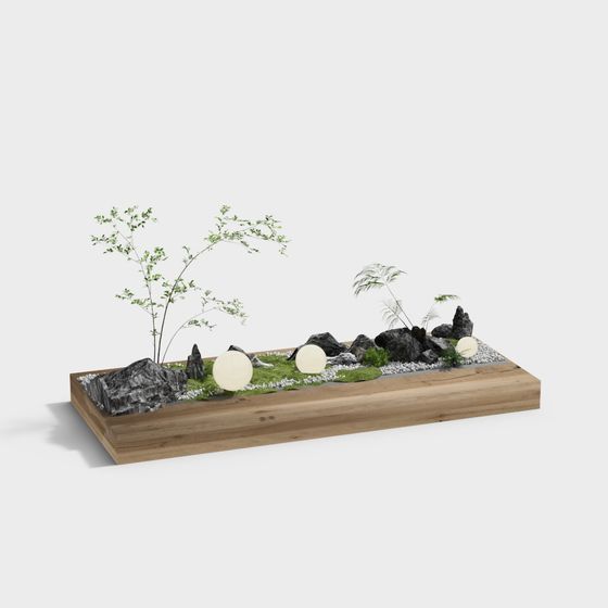 Zen Garden 3D Model for Tranquil Designs