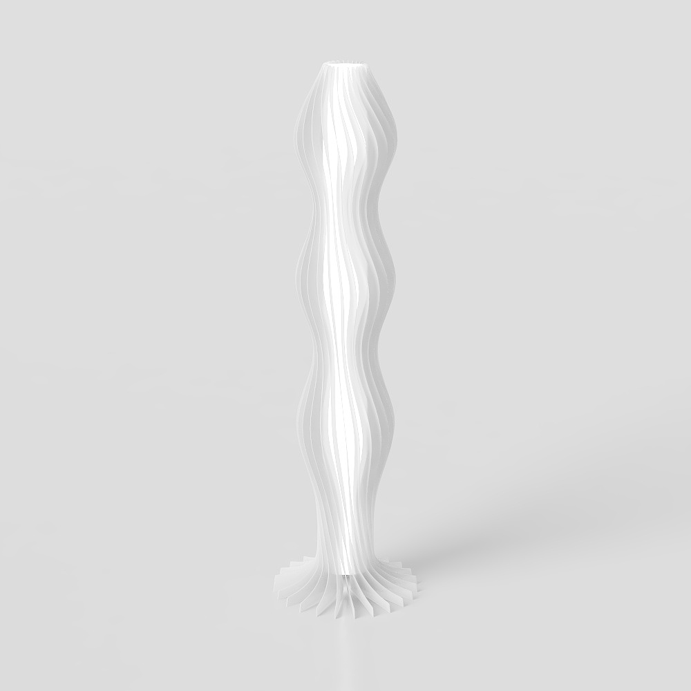 Elegant Streamlined Lamp Post 3D model for Creative Spaces