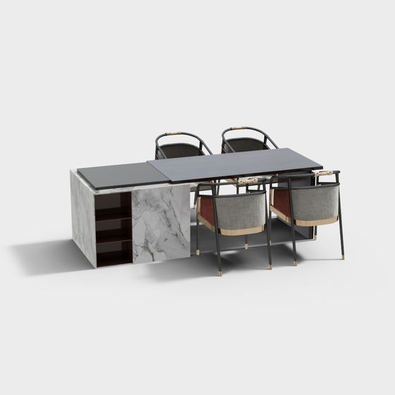 Urban Living Room Furniture Set 3D model