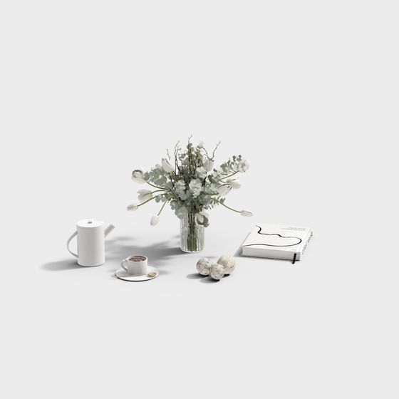 Minimalist Tea Room 3D Model