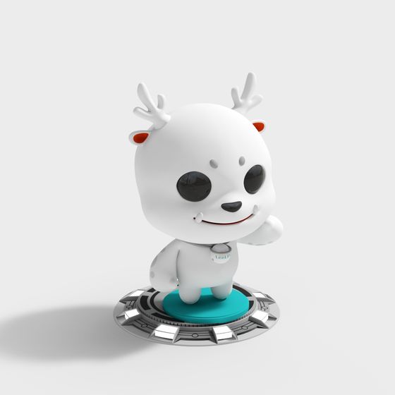 Charming Snow Bunny 3D model