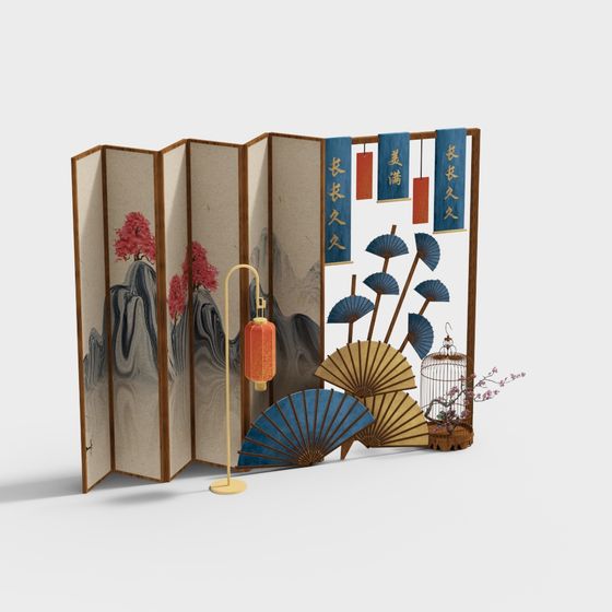 Oriental Aesthetic 3D Model - Traditional Meets Modern