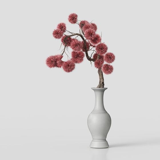 Plush Flower Vase 3D model